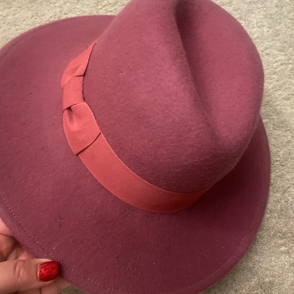 14th & Union Mauve Fedora Wool Hat adjustable